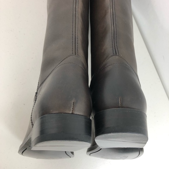 Frye Melissa Button Stud Knee Brown Boot Sz 5.5 B - Picture 6 of 8